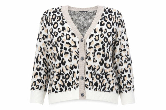 Kaleidoscope Women's Multicoloured Leopard Cardigan Size 16