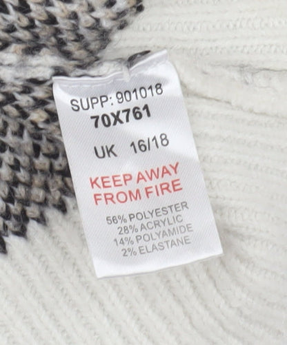 Brand and care label for Kaleidoscope Women's Multicoloured Leopard Cardigan, size 16