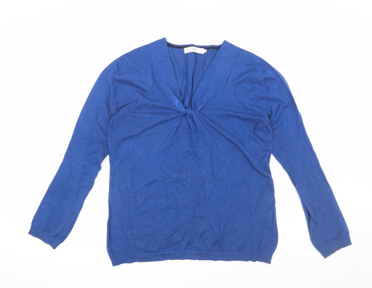 John Lewis Women's Blue V-Neck Pullover Jumper Size 12