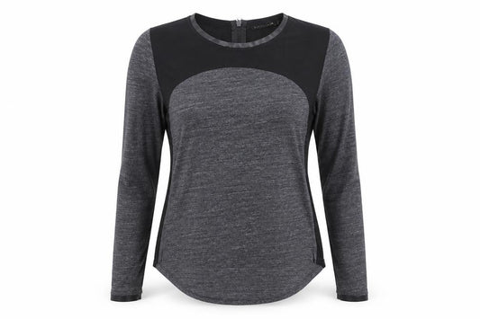 Berenice Women's Grey Long Sleeve Crew Neck T-Shirt