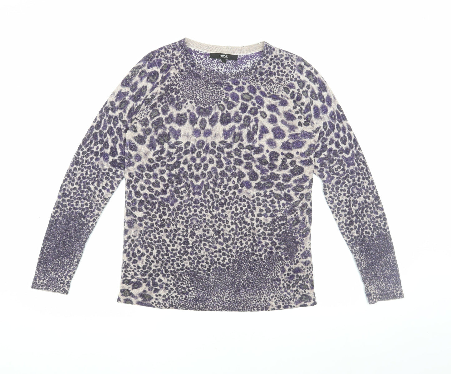 Next Women’s Purple Animal Print Blouse Size 10