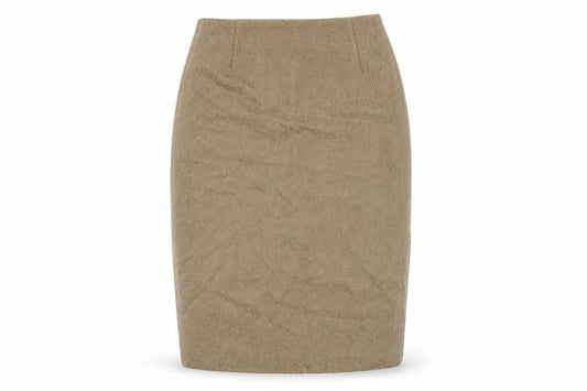 Annette Görtz Women's Beige Wool Pencil Skirt, Size 10