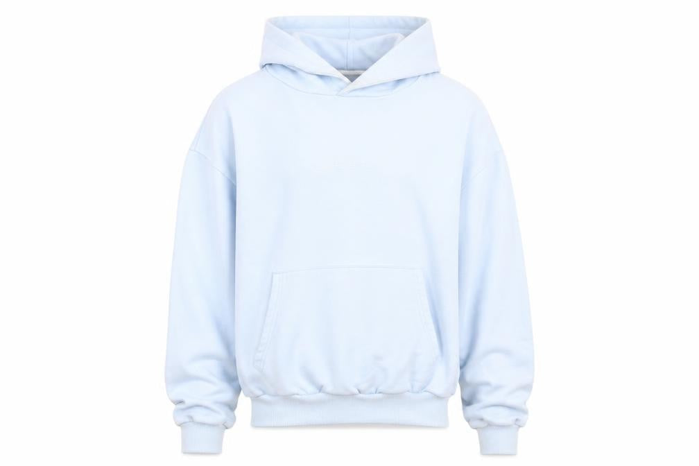 boohooMAN Men's Blue Pullover Hoodie, M, Regular Fit