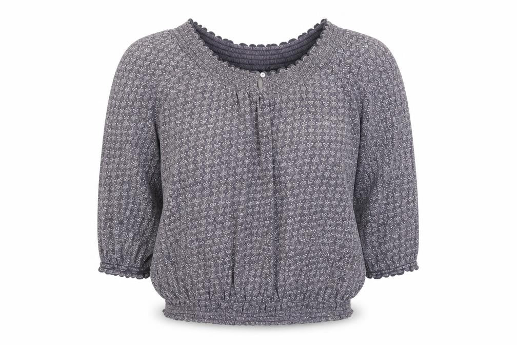 H&M Women's Grey 3/4 Sleeve Top Size 12
