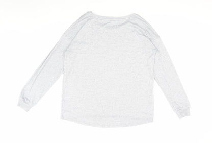 Next Women's Grey Long Sleeve Basic T-Shirt, Size 14
