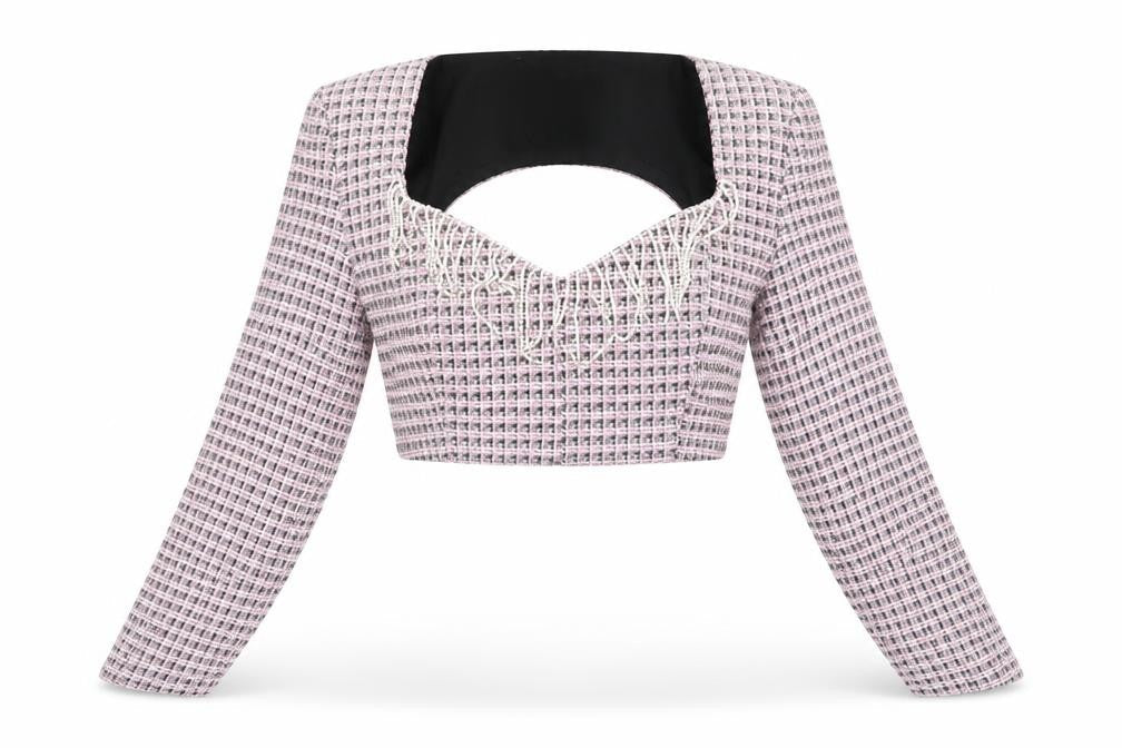 Bershka Women's Multicoloured Cropped Blouse M