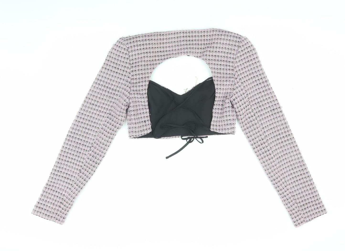 Bershka Women's Multicoloured Cropped Blouse M