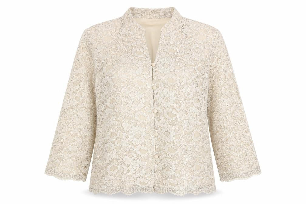 Eastex Women's Beige Lace Blouse Size 10