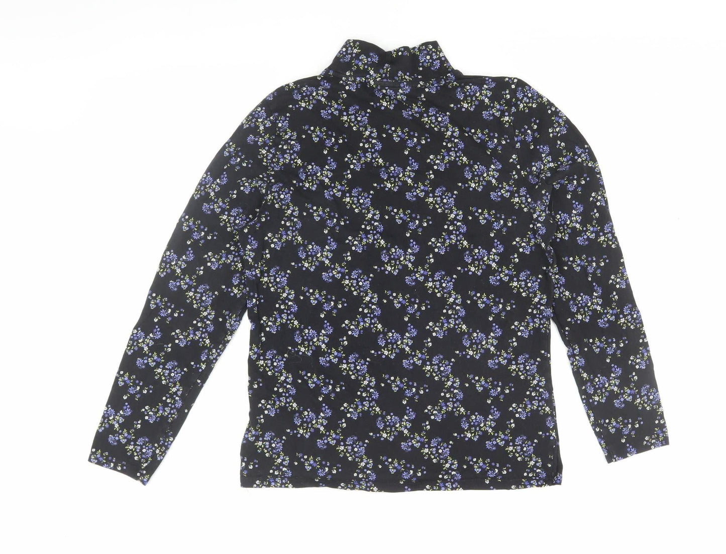 Marks and Spencer Womens Black Floral Jersey Top