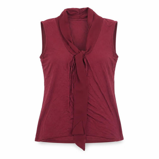 Bodyflirt Women's Red Sleeveless Bow Blouse Size 12-14