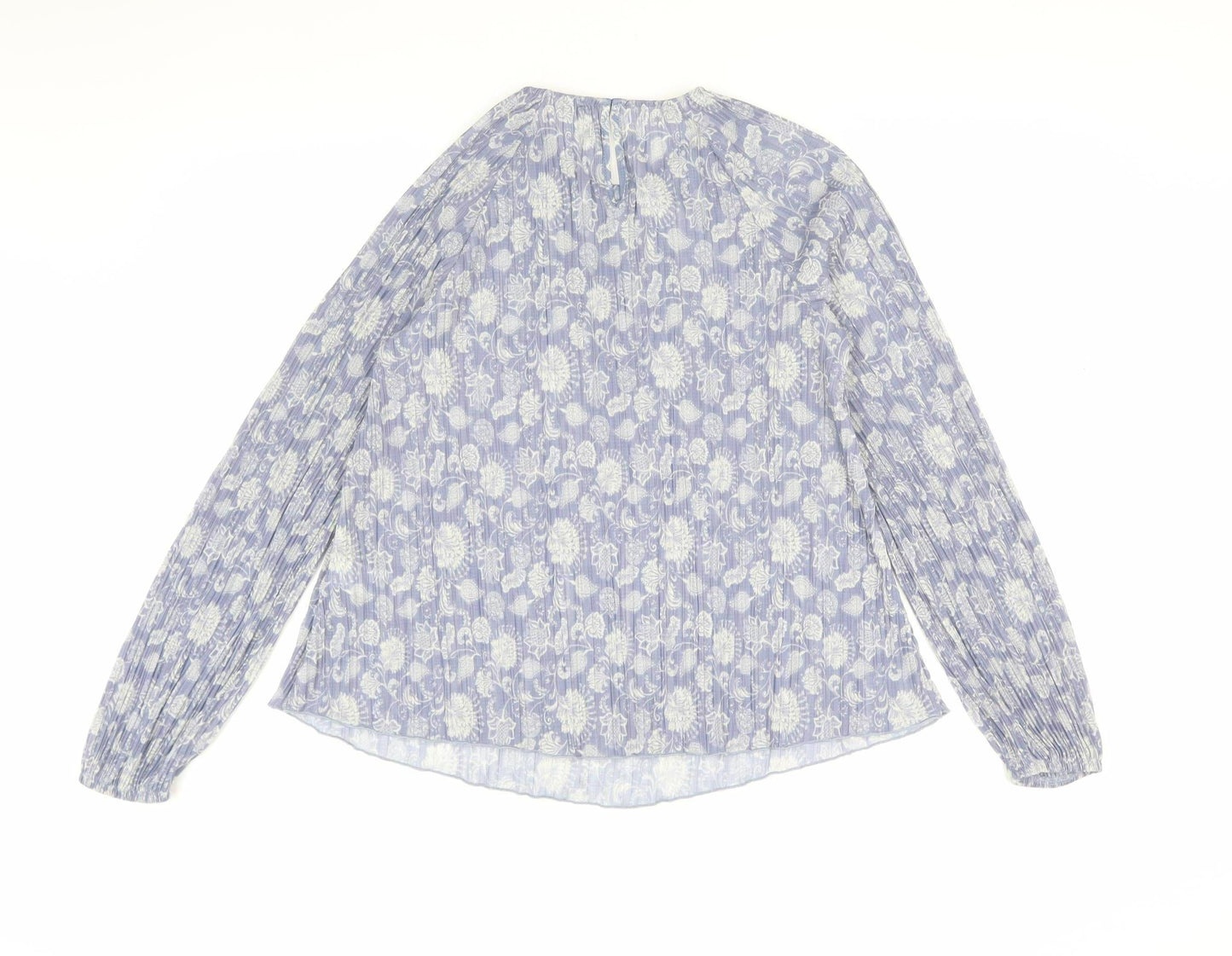 Marks and Spencer Women's Blue Floral Blouse Size 12