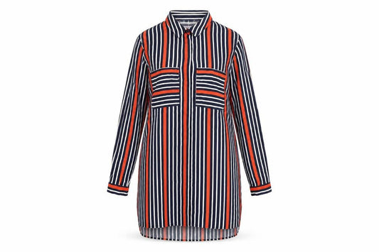 Topshop Women's Multicoloured Striped Shirt Dress Size 6