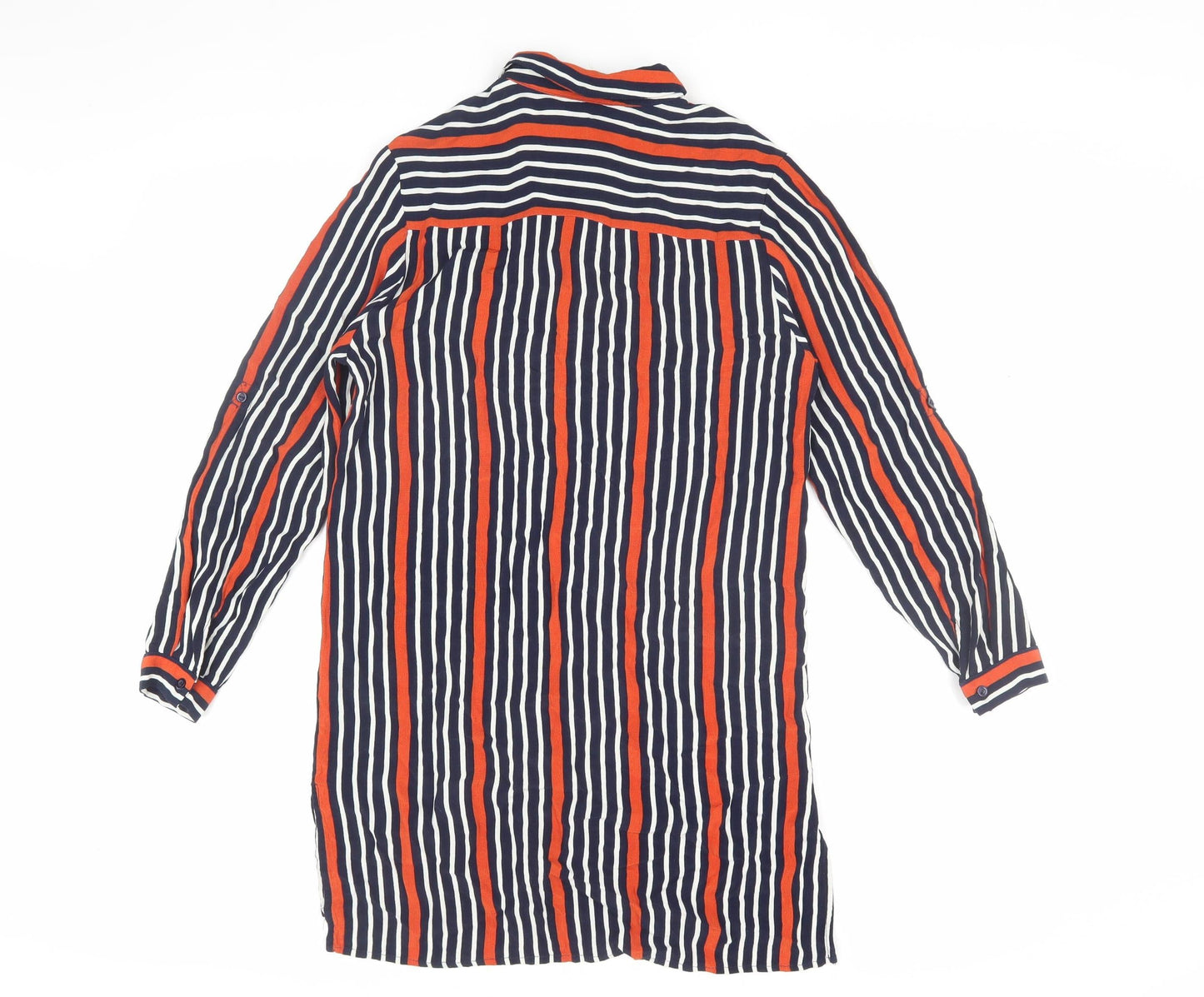 Topshop Women's Multicoloured Striped Shirt Dress Size 6