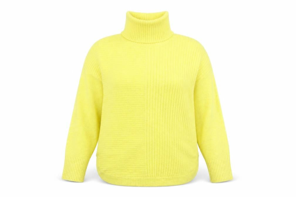 Wallis Women's Yellow Roll Neck Pullover Jumper L