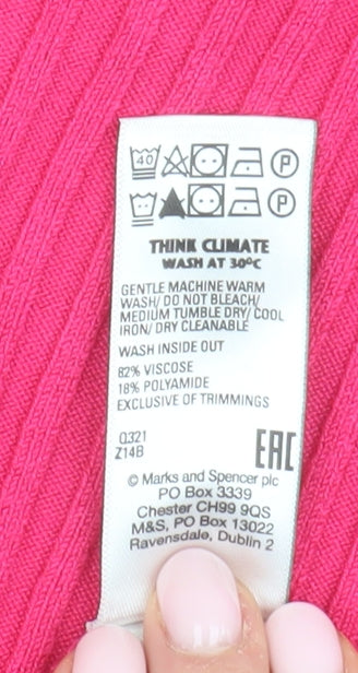 Marks and Spencer Women’s Pink Jersey Blouse Size 10