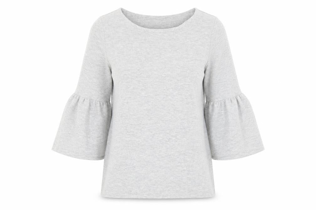 French Connection Women's Grey Blouse - Size S, Casual Fit