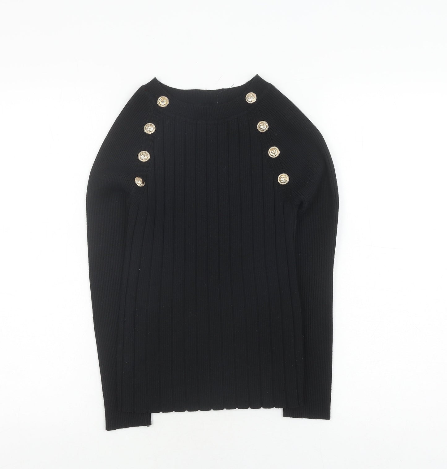 Quiz Women's Black Round Neck Knit Jumper S