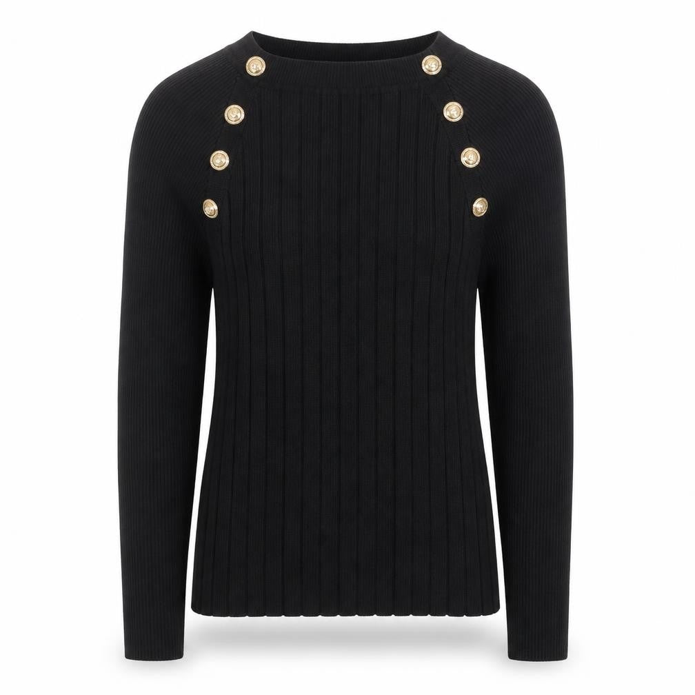Quiz Women's Black Round Neck Knit Jumper S