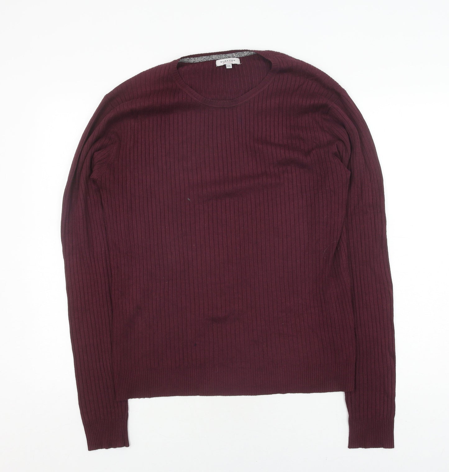 Clayton Men’s Red 2XL Crew Neck Pullover Jumper