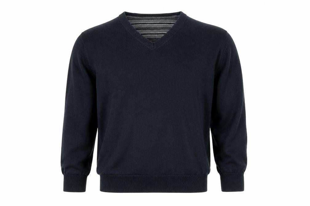 Marks & Spencer Men's Blue V-Neck Pullover Jumper M
