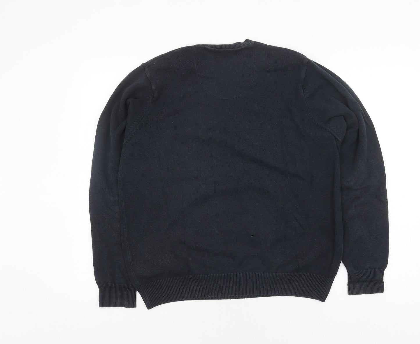 Marks and Spencer Men's Blue V-Neck Pullover Jumper M