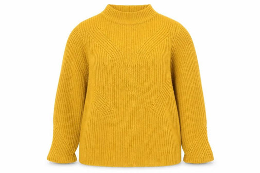 Damart Women's Yellow High Neck Pullover Jumper Size L
