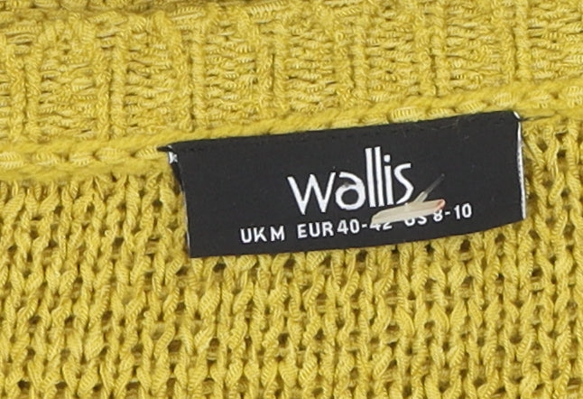 Wallis Women's Yellow V-Neck Cardigan M