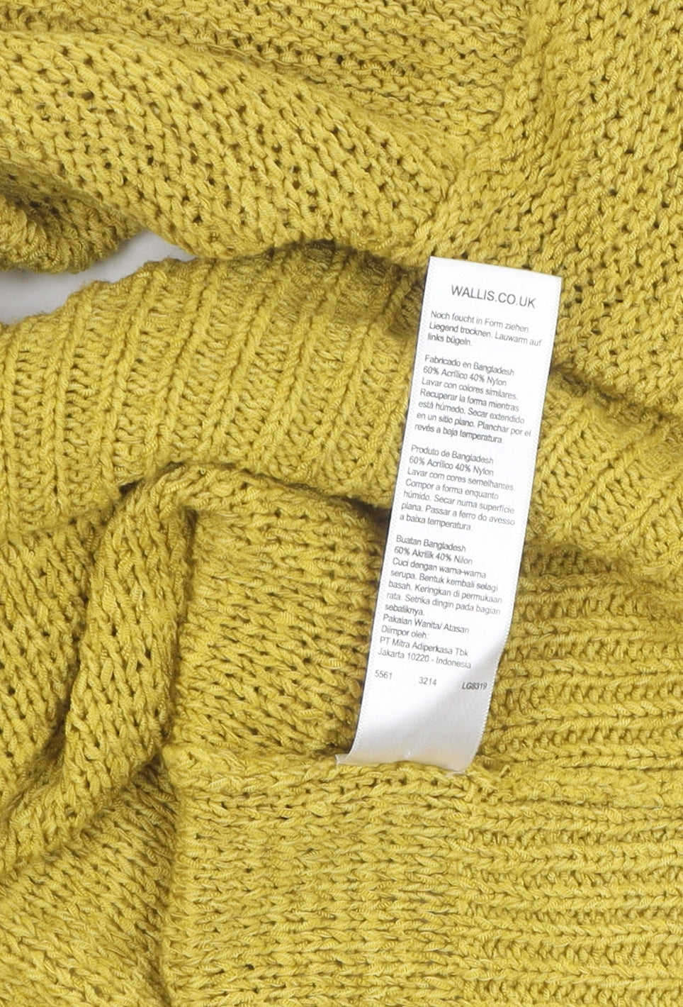 Wallis Women's Yellow V-Neck Cardigan M