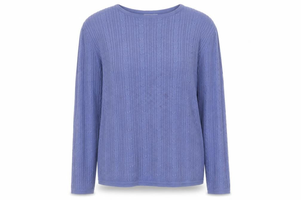 Rowland's Women's Blue Cable-Knit Pullover Jumper L