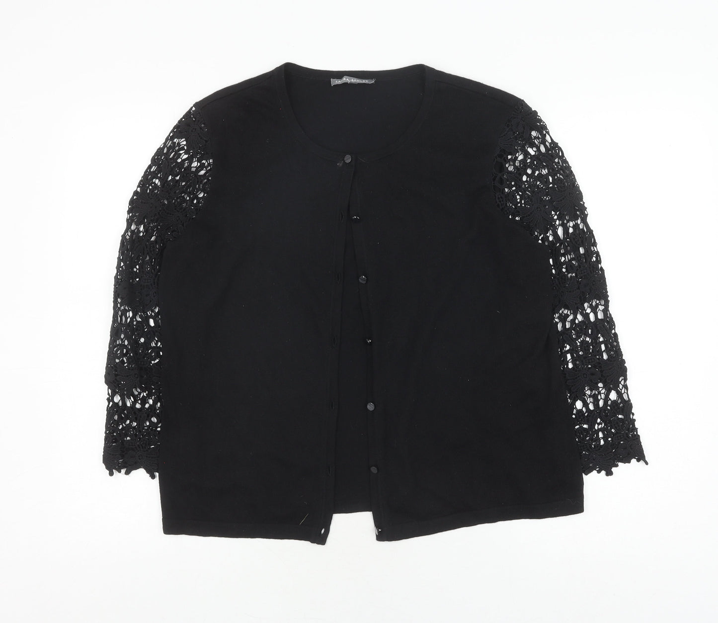 Laura Ashley Women's Black Cardigan, Size 16