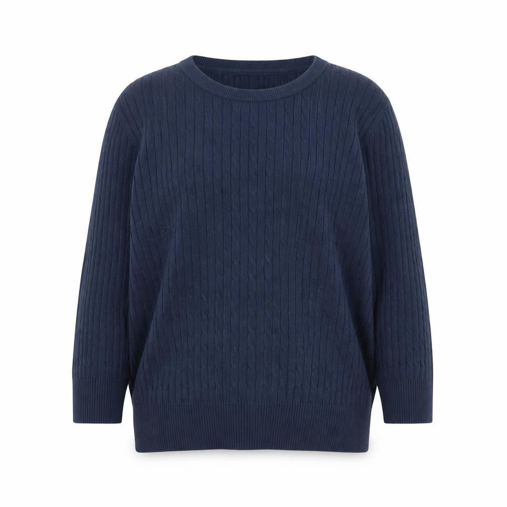 Jones New York Women's Blue Cotton Pullover Jumper Size L