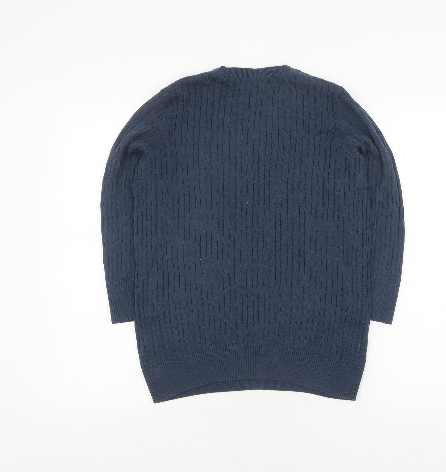 Jones New York Women's Blue Cotton Pullover Jumper Size L