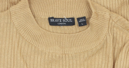Brave Soul Women's Beige Pullover Jumper L