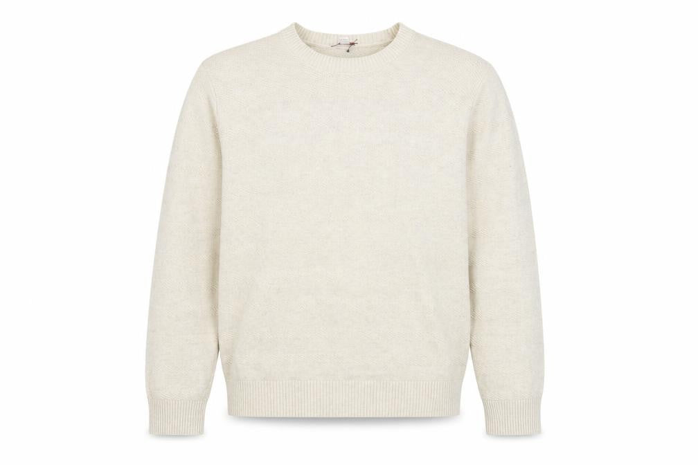 Gap Beige Linen Blend Unisex Jumper, Medium