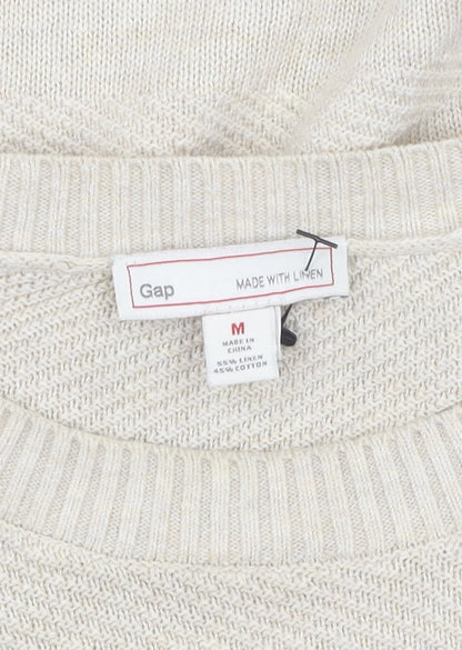 Gap Womens Beige Linen Blend Jumper, Medium