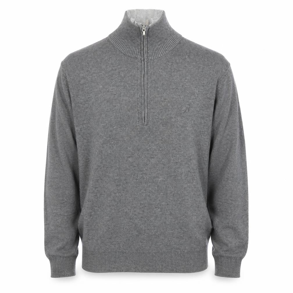 Bogart Grey Men's Full Zip Jumper L Viscose Knit