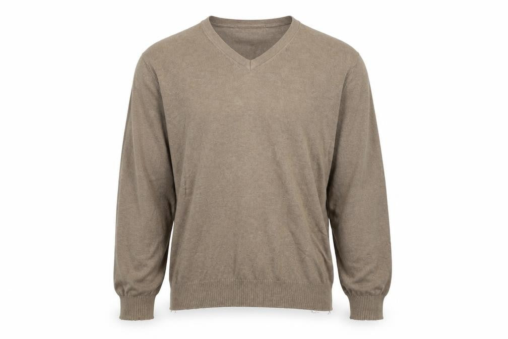 John Lewis Men's Beige Cotton Cashmere Pullover - M