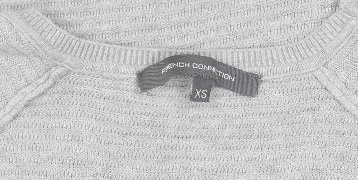 French Connection Grey Knit Dress XS Women Casual