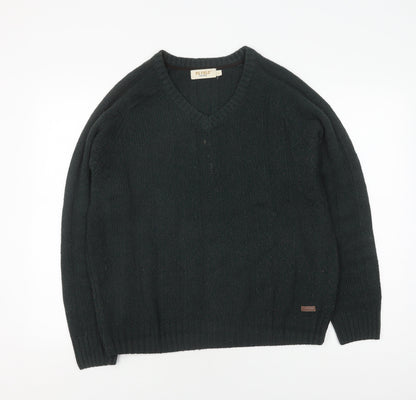 PG Field Men's Green Pullover Jumper L V-Neck