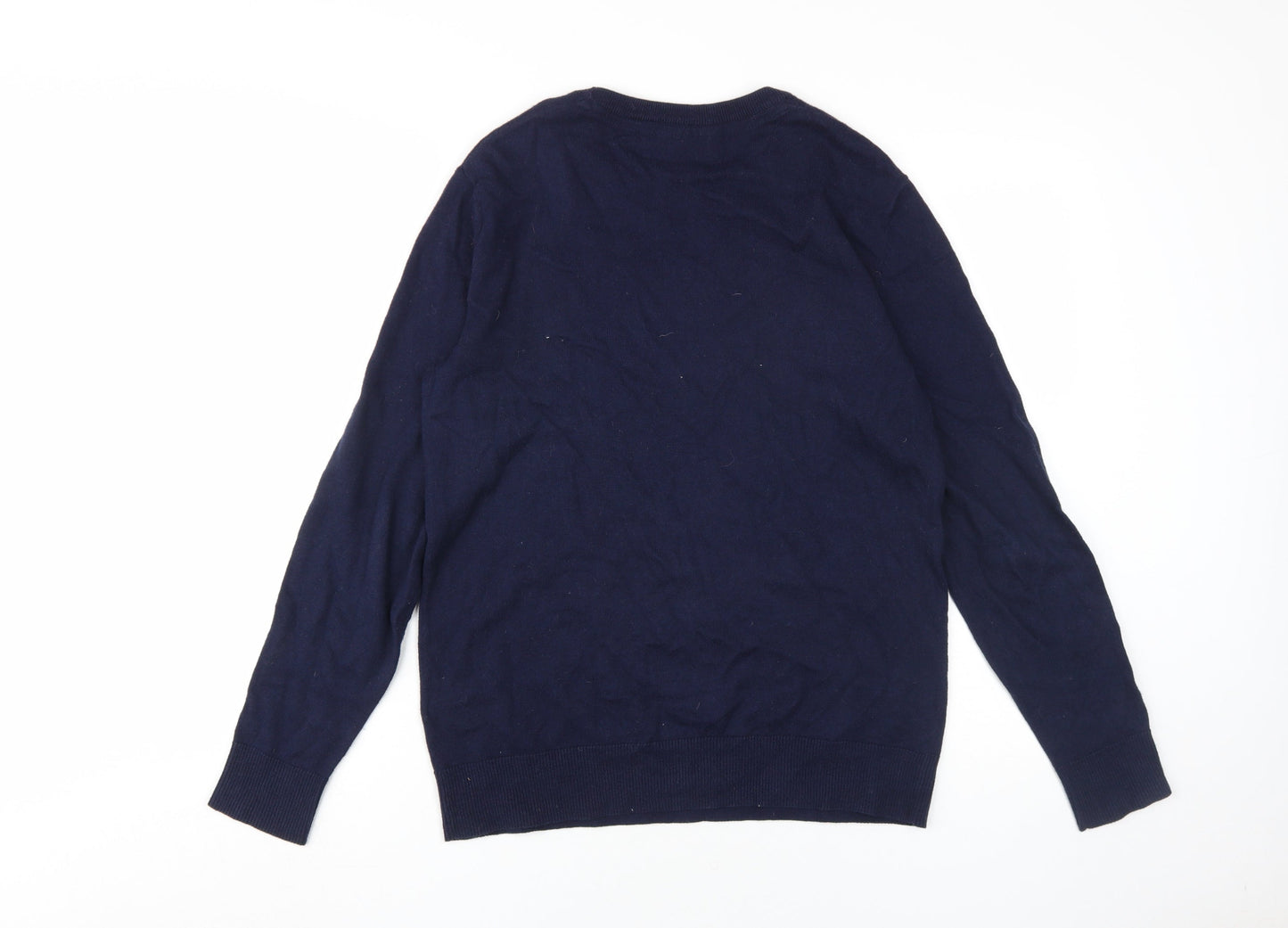 WESC Men's Blue XS Crew Neck Pullover Jumper