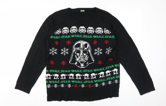 Star Wars Boys Black Christmas Jumper L