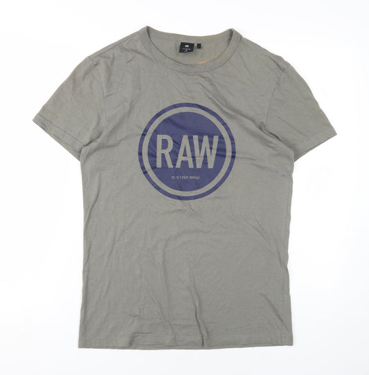 G-Star Raw Men's Grey S Short Sleeve Crew Neck T-Shirt