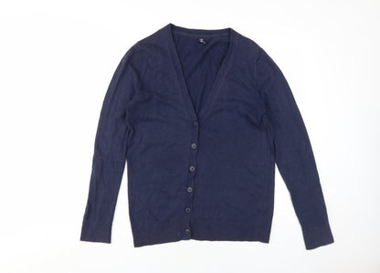 Gap Women's V-Neck Blue Cardigan M Regular