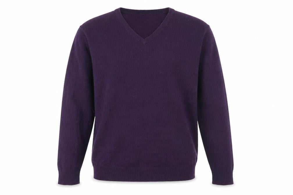 James Pringle Men's Purple V-Neck Pullover Jumper M