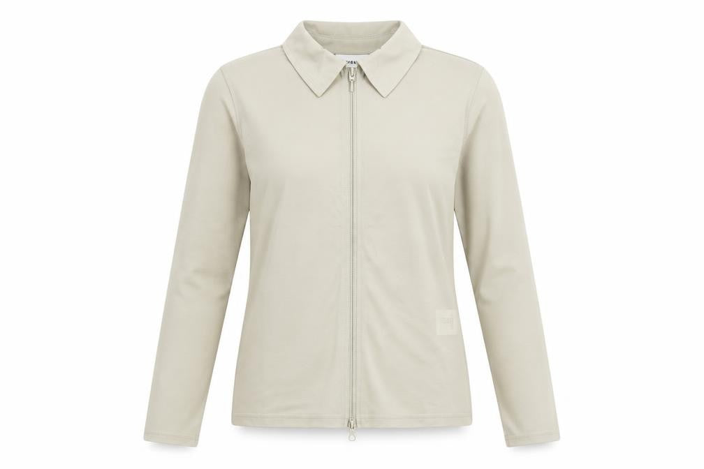 Weekday Beige Unisex Long Sleeve Zip Button-Up M