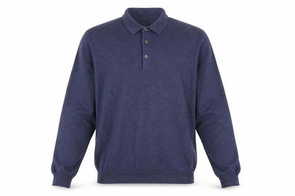 Front view of French Connection Men's Blue Collared jumper M