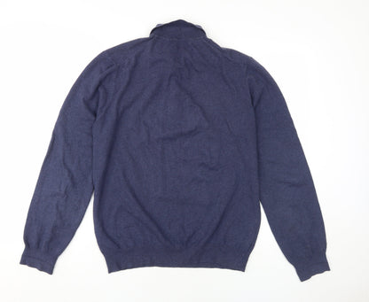 Back view of French Connection Men's Blue Collared jumper M