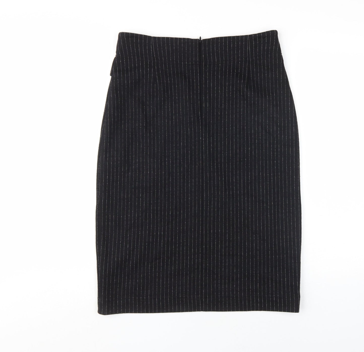 Quin and Donnelly Women's Black Pinstripe Pencil Skirt Size 10