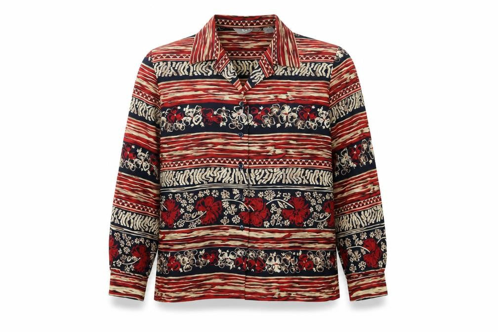 Tan Jay Women's Multicoloured Button-Up Shirt, Petites