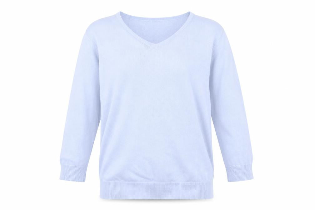 Isle Women’s Blue V-Neck Pullover Jumper M